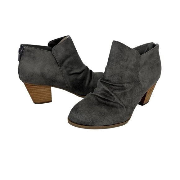 Report Clarice Women's 6.5 Wide  Heeled Short Bootie Gray NWOB + Small Flaw - Picture 2 of 16